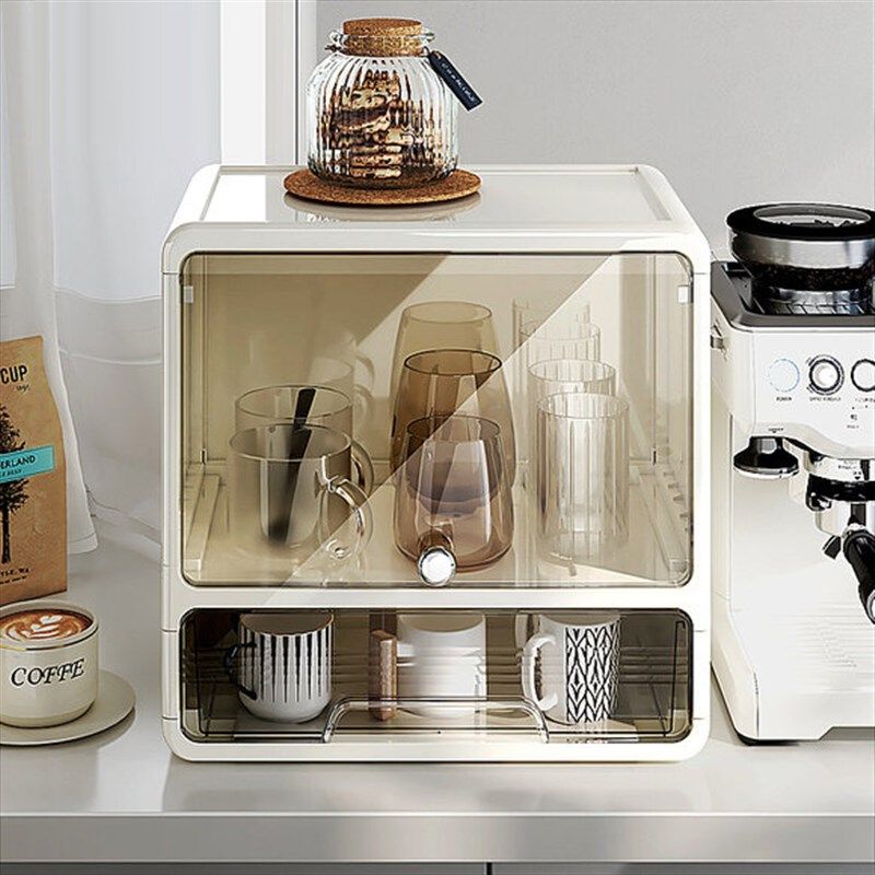 杯子收纳置物架防尘水杯茶杯茶具收纳架咖啡杯高级收纳盒专用杯架