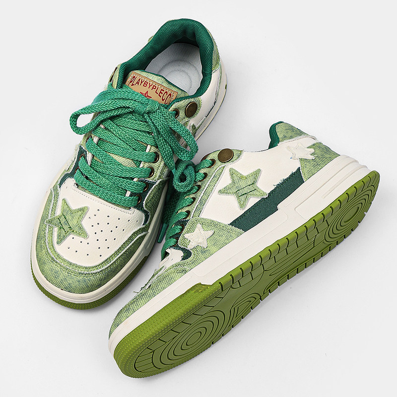 冬季新款大尺码男鞋45潮流男士滑板鞋46牛油果色小众情侣鞋47加大