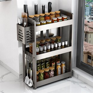 厨房调料置物架窄款调味品罐台面小型油盐酱醋台式收纳层架