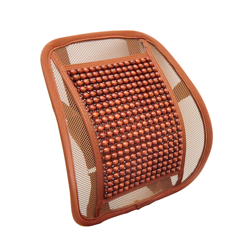 腰靠夏季木珠透气坐垫靠垫一体办公室久坐椅子垫靠背汽车护腰靠垫