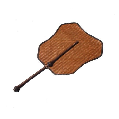 中国风竹编大漆筇竹扇子芭蕉扇云锦布包边夏季纳凉蒲扇团扇青篾扇