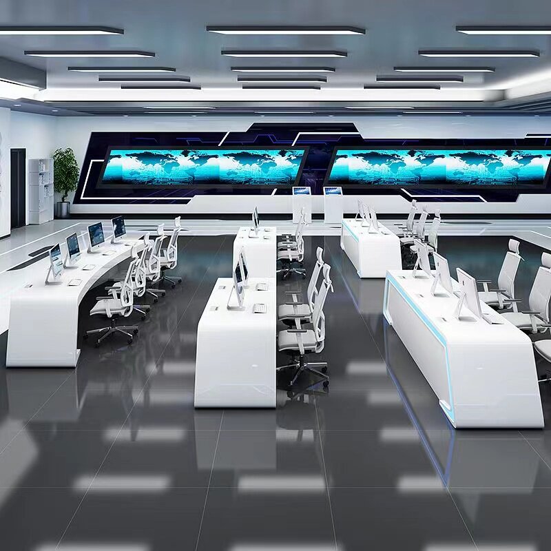 定制烤漆指挥台简约现代操作台集控中心监控台指挥中心弧形操控台