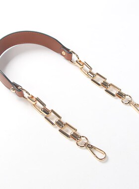 短肩带包包替换带超纤皮手挽带黑色棕色手拎带链条带子腋下带x043