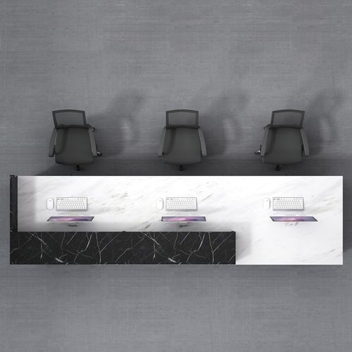 办公家具前台简约现代时尚公司接待台收银台板式办公台非烤漆材质