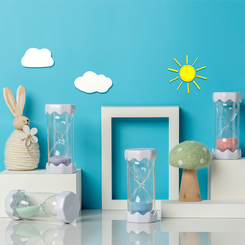 新品时间沙漏计时器防摔10/20/30/6E0分钟简约可爱儿童流沙瓶圣诞