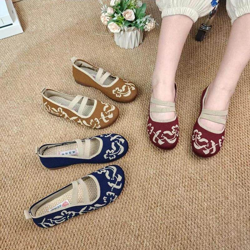 Boom轻奢2夏休闲舒适防滑耐磨女鞋时尚百搭一脚蹬平底软底妈妈鞋