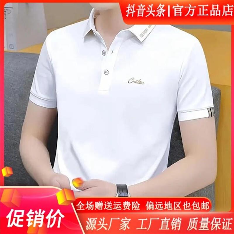 亮佳轻奢男装夏季男士新款时尚T恤潮流帅气商务休闲短袖POLO衫