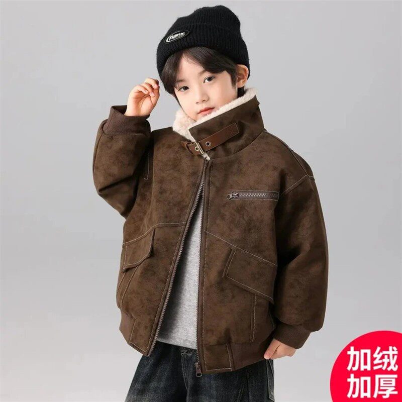 尚喜童装优选儿童男童冬季加绒加厚夹克外套秋冬中大童衣服秋冬