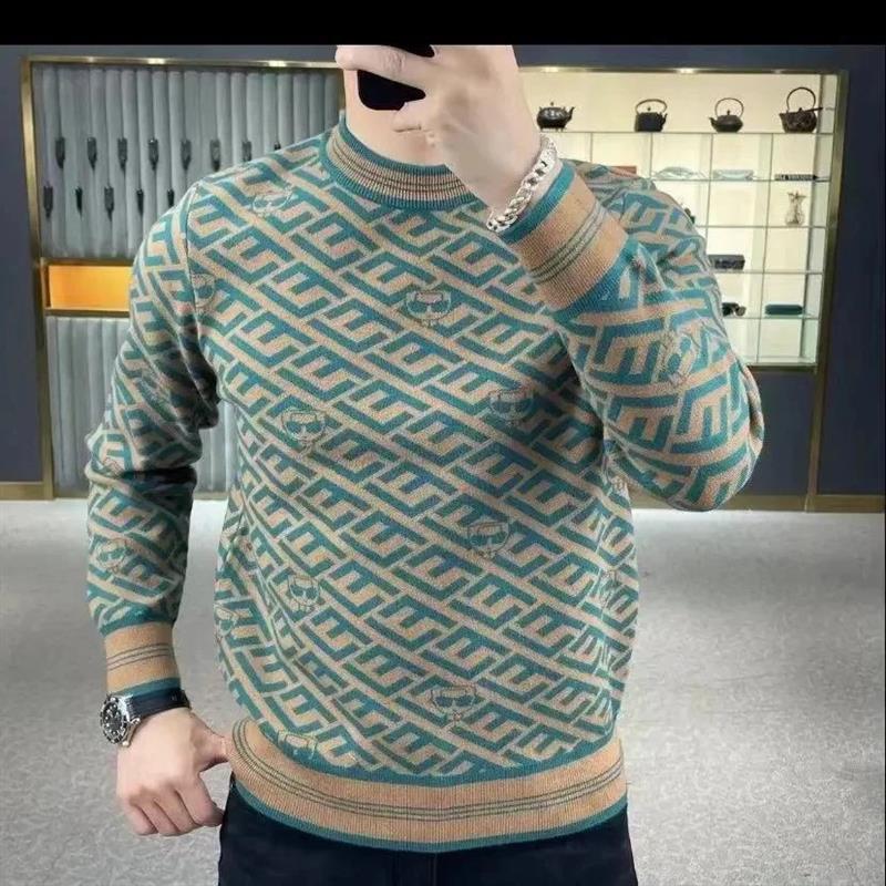 Aureus轻奢男装秋q冬新款z商务轻奢圆领针织衫毛衣男士休闲修身套