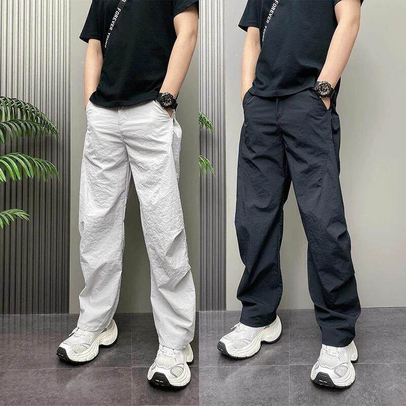 千味居精品服饰3男裤夏季新款宽松哈伦裤男士休闲户外直筒裤子