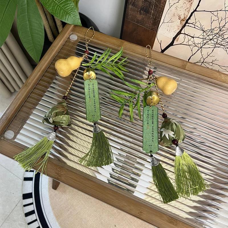 MalagBlmBM奢服配饰2端午节复古葫芦小挂件花艺品艾草挂饰手
