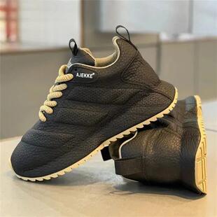 塔弗森男子旗舰冬2026年新时尚休闲鞋潮流百搭厚底增高鞋纯色男鞋