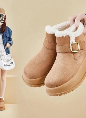 JAKE CAVOSf杰克卡沃斯淼森创女鞋专卖加绒高帮雪地靴女冬休闲增