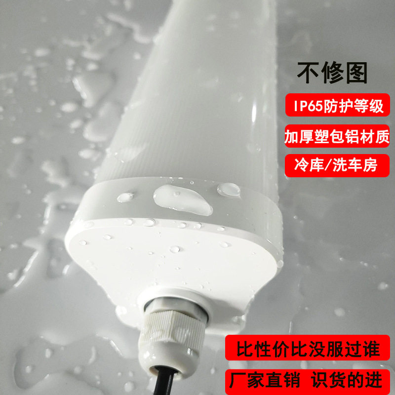 长条led冷库灯洗车店专用食品车间应急三防灯防水防尘一体化支架