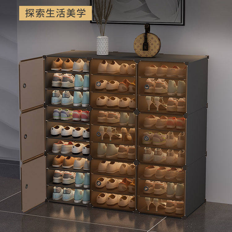 多功能简易鞋架组装鞋柜塑料收纳架防尘置物架经济型隔板多层鞋盒