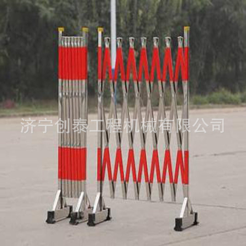 不锈钢式伸缩围栏可移动折叠式伸缩栅栏安全护栏便携式安全围栏