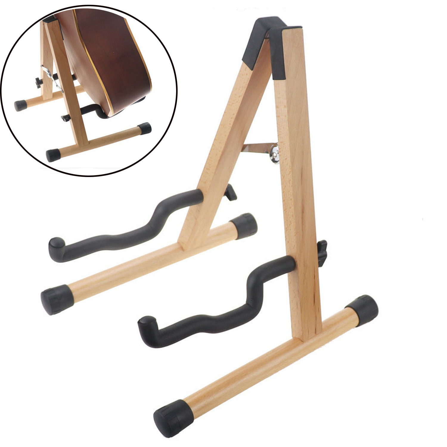 吉他支架实木吉他架可折叠可拆卸吉他架 吉他架子立式吉他架A形架