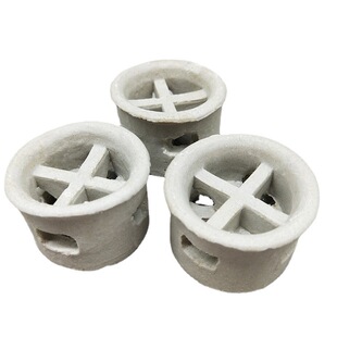 陶瓷阶梯环填料 25 / 38 / 50 / 76mm 瓷质吸收塔陶瓷阶梯环填料