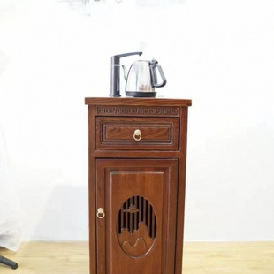 茶水柜实木新中式茶柜小型办公室烧水壶一体茶水台家用茶几茶吧机