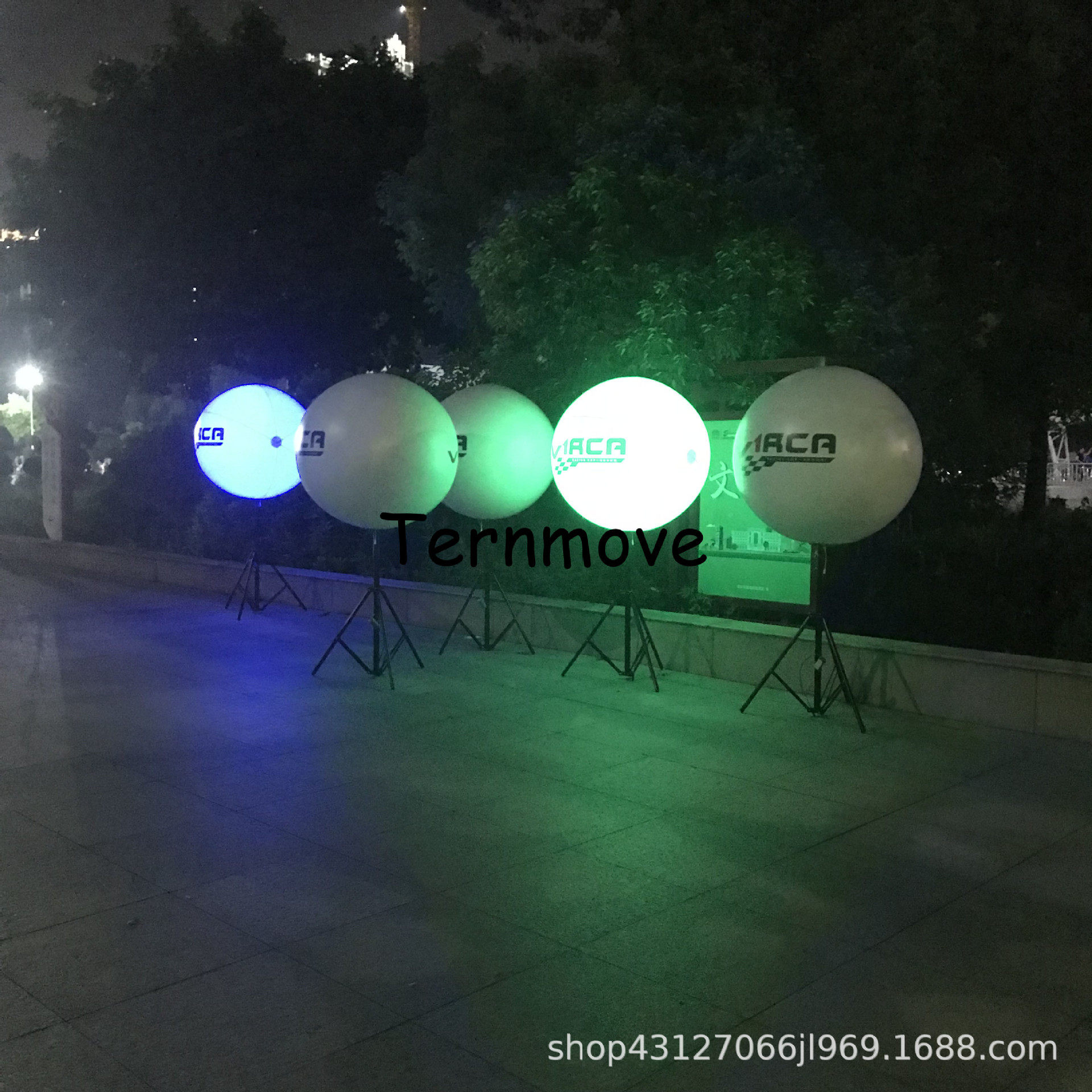 充气广告球支架LED发光球落地球气球灯活动展会装饰布置可印logo