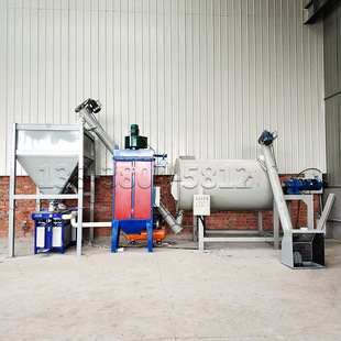 桂林腻子粉生产线贺州瓷砖胶设备重庆干粉砂浆生产线卧式搅拌机