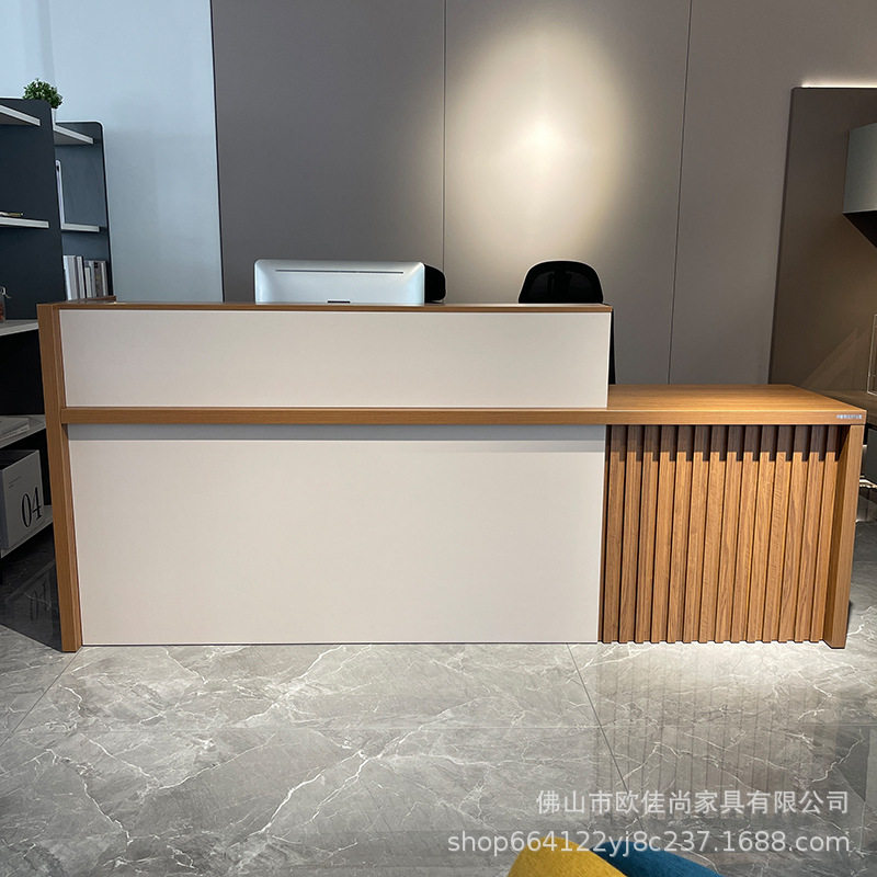 简约现代迎宾前台公司接待台酒店收银台服装店前台桌子