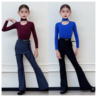 TOP百搭神器秋冬专业拉丁舞蹈瑜伽裤 舒适设计感假两件练习练功服
