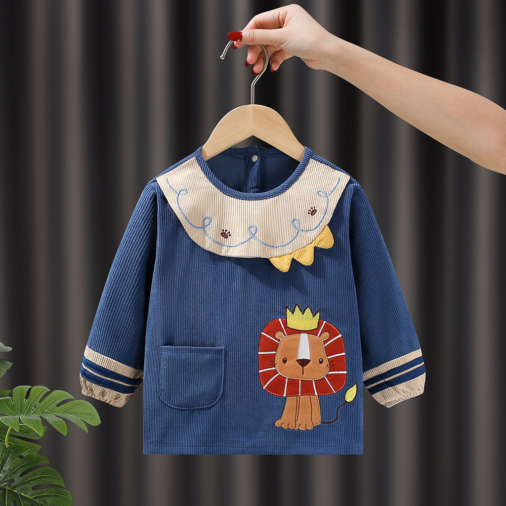 灯芯绒男宝宝罩衣儿童围裙秋冬防水防脏婴幼儿吃饭围兜反穿衣护衣,童装/婴儿装/亲子装,反穿衣/罩衣,淘宝优惠券,粉丝福利购,淘宝优惠卷