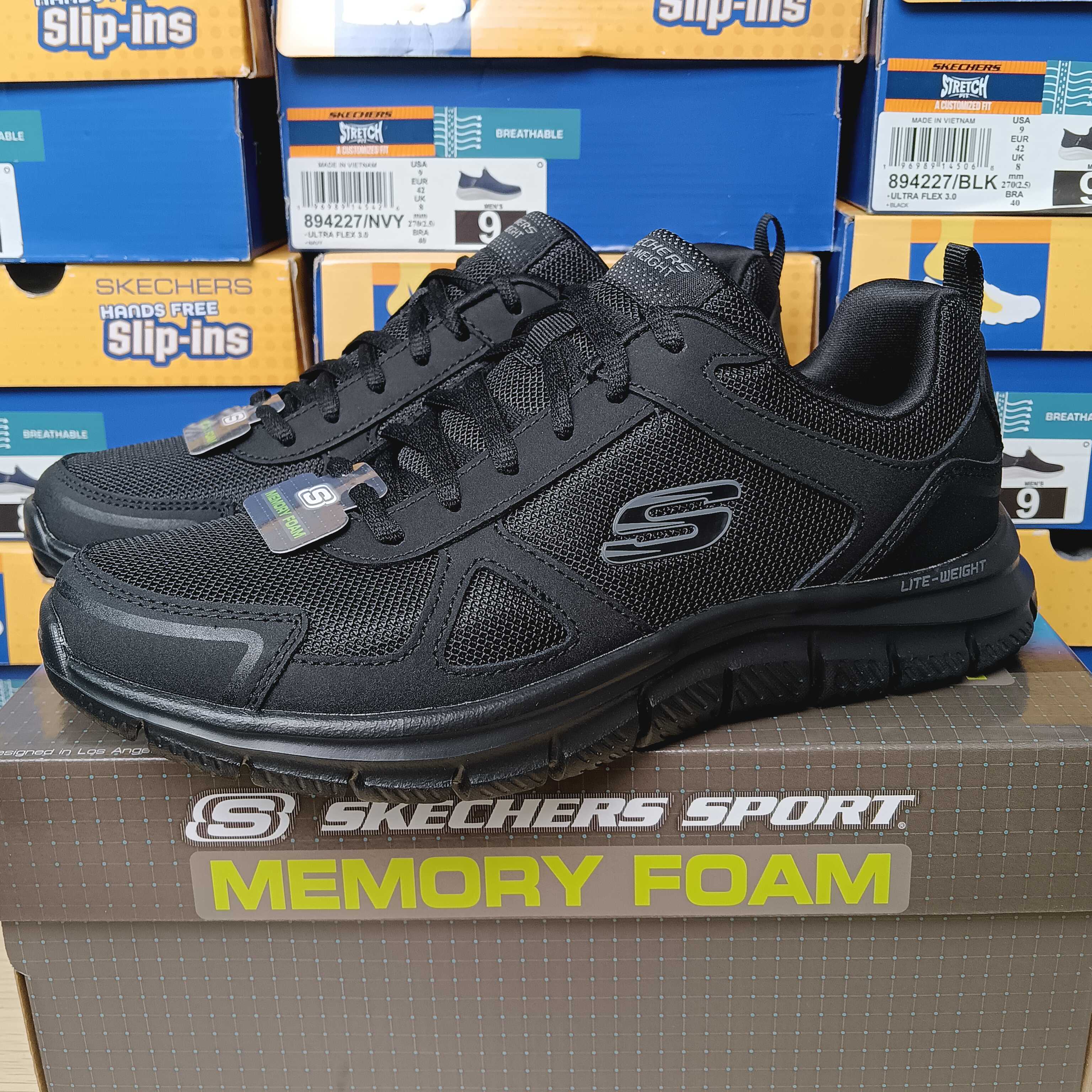 Skechers男款缓震透气低帮休闲鞋