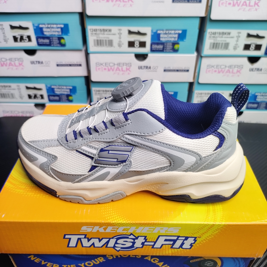 斯凯奇儿童跃界机能鞋运动鞋复古旋钮男童休闲老爹鞋405292L