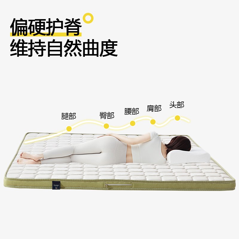 床垫硬垫双人乳胶席梦思天然椰棕榈20cm厚家用1米5高端护脊腰偏薄