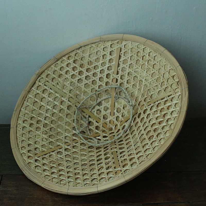 竹帽子竹斗笠竹编手工斗笠帽竹编遮阳帽防雨防晒草帽装饰演出道具