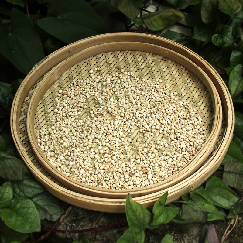 广西竹编竹制品家用圆簸箕无孔有孔竹筛子竹匾晾晒漏筛绘画装饰