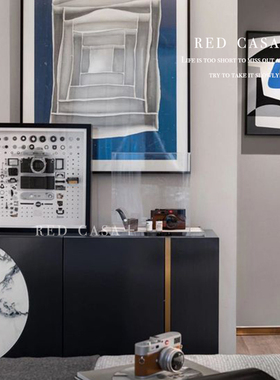 样板间书房装饰品家居客厅酒柜工艺品摆件轻奢电视柜塑料酒柜玄关