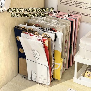 纸袋收纳神器奶茶袋收集垃圾桶主机柜置物架放包装袋奶茶袋收纳盒