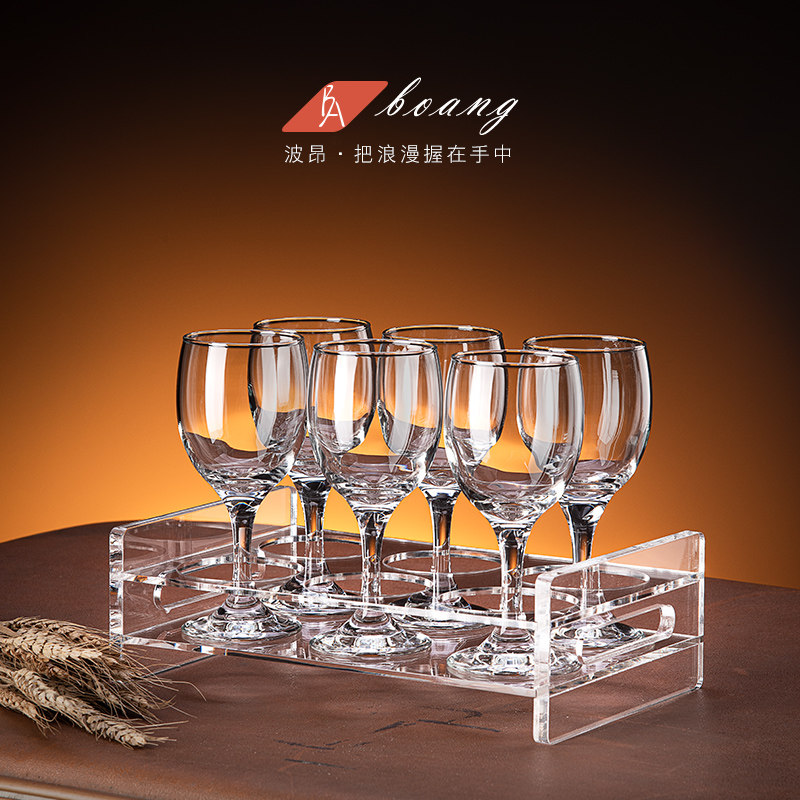大号高脚白酒杯套装家用创意玻璃个人专用酒具6只装个性烈酒杯子