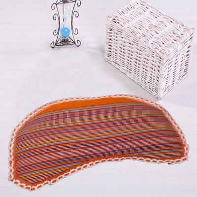 棉老粗布大号成人小号儿童月牙形荞麦枕头套棉布带枕芯套可以拆洗