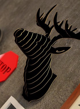 高分子2374发光装饰画组合挂画相框墙LED灯带装饰复古挂钟照片墙