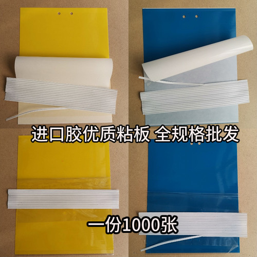 双面粘虫板诱虫板黄板蓝板果园蔬菜黏沾虫贴白粉虱蓟马果实蝇包邮