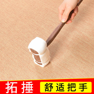 西安碑林拓碑拓片工具长柄带把拓锤 打刷众萃板刷 手工拓碑贴工具