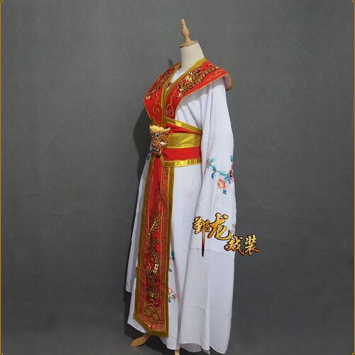 新款戏曲古装京剧越剧闽剧吕布与貂蝉小宴服装武生武将服装