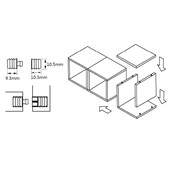 木板家具连接件预埋式 组合二合一 隐形公母对接紧固格栅配件快装