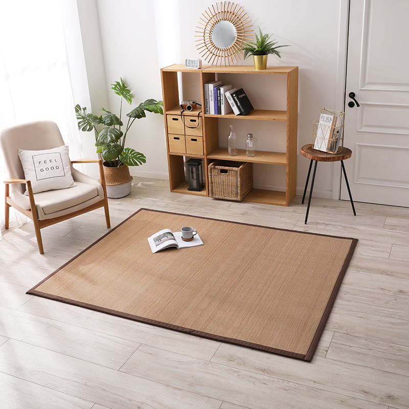 日式地垫夏季榻榻米凉席加厚客厅卧室儿童爬行整张夏天竹编地毯