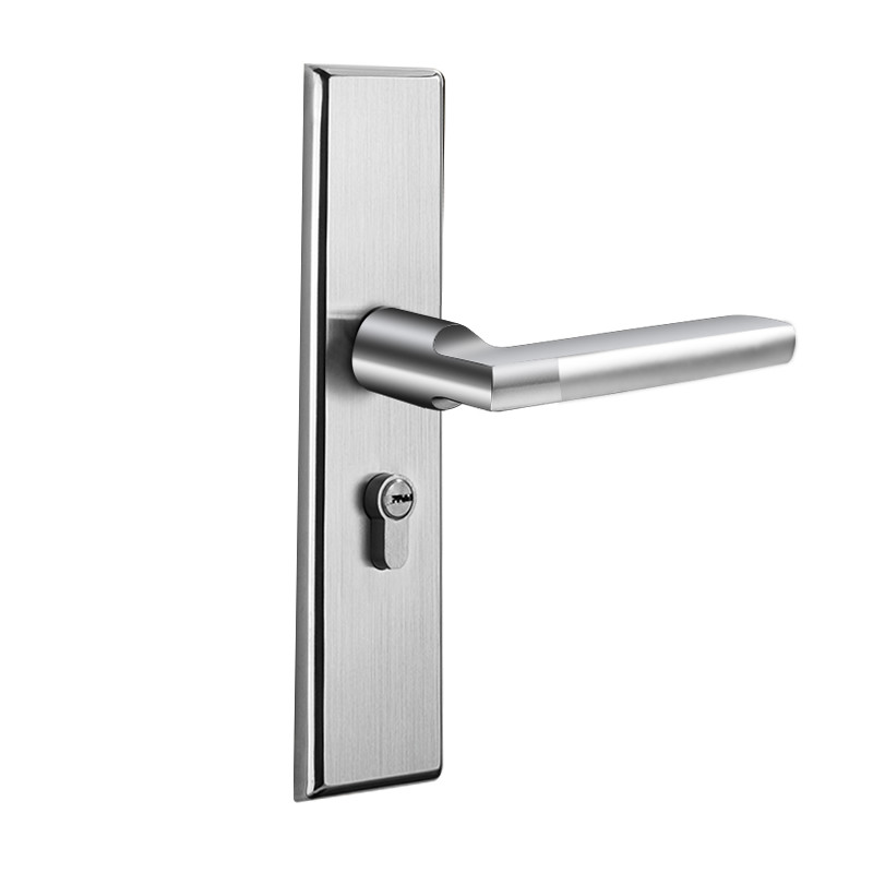 室内门锁卧室房门静音黑色木门锁芯锁头家用通用型门把手老式手柄