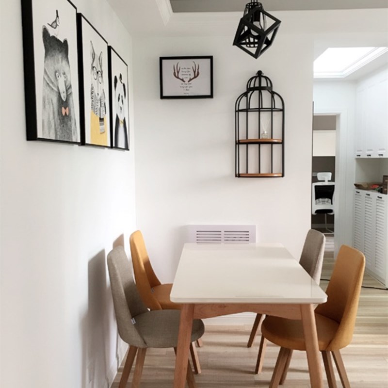 简约铁金色艺鸟笼置物架化妆品收纳实木搁板半圆壁挂墙上装饰复古