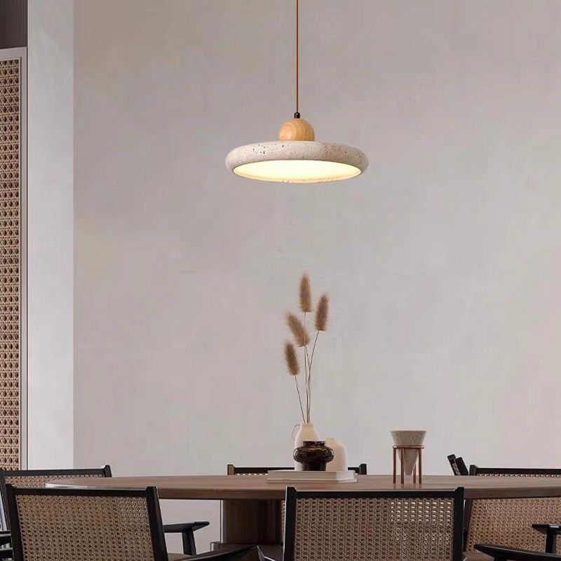 黄洞石餐厅吊灯个性创意圆形飞碟led吧台茶室饭桌民宿侘寂风灯具,家装灯饰光源,餐厅吊灯,淘宝优惠券,粉丝福利购,淘宝优惠卷