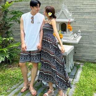 夏装 一裙一衣海边沙滩衬衫 2024新款 不一样套装 特别 disoo情侣装