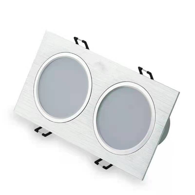 雷欧led 双头射灯 6W10w长方形天花灯格栅灯筒灯斗胆灯10*20 8*16,家装灯饰光源,嵌入式筒灯,淘宝优惠券,粉丝福利购,淘宝优惠卷