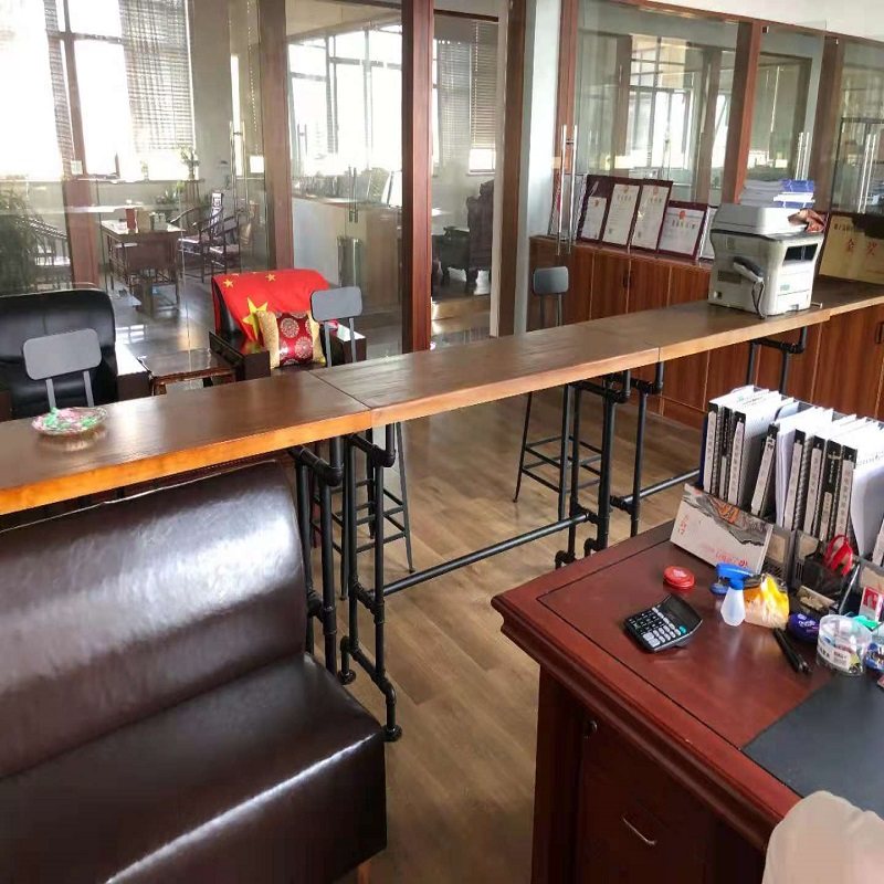 工业风复古水管铁艺实木吧台桌家用靠墙长条桌奶茶店酒吧高脚桌椅,商业/办公家具,酒吧台,淘宝优惠券,粉丝福利购,淘宝优惠卷