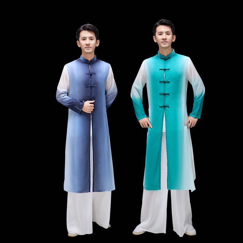 中式男装佛系禅意古风汉服中国风演出服长衫马褂道袍禅舞服装仙气